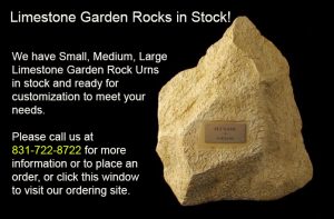 Limestone Rock Urn in Stock
